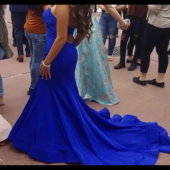 Royal blue long dress - Picture 2 of 5